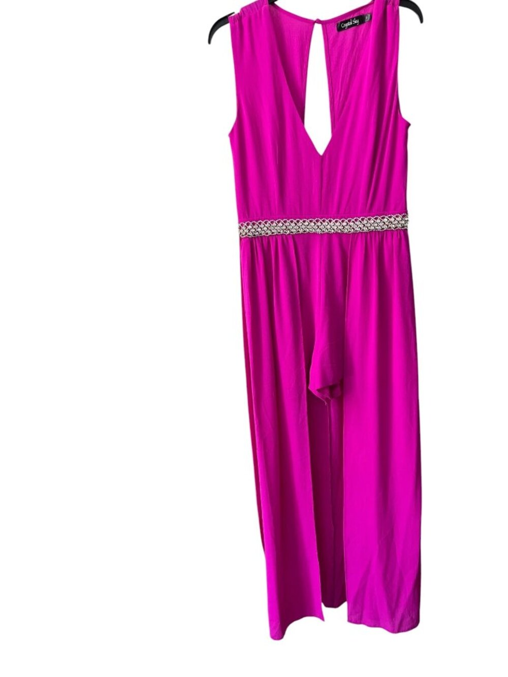 Crystal Sky Women's Magenta Sleeveless Jumpsuit Size 15